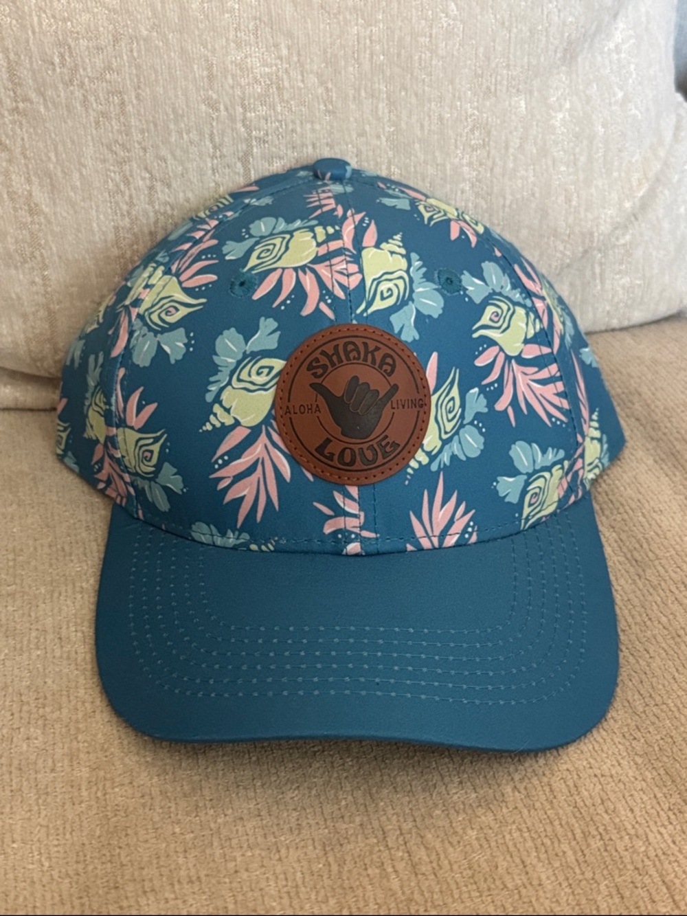 Teal Floral Baseball Hat